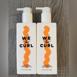 NEW We The Curl Co-Wash for Curly Hair Set of 2 8.5 oz / 250ml Coconut Oil Pump